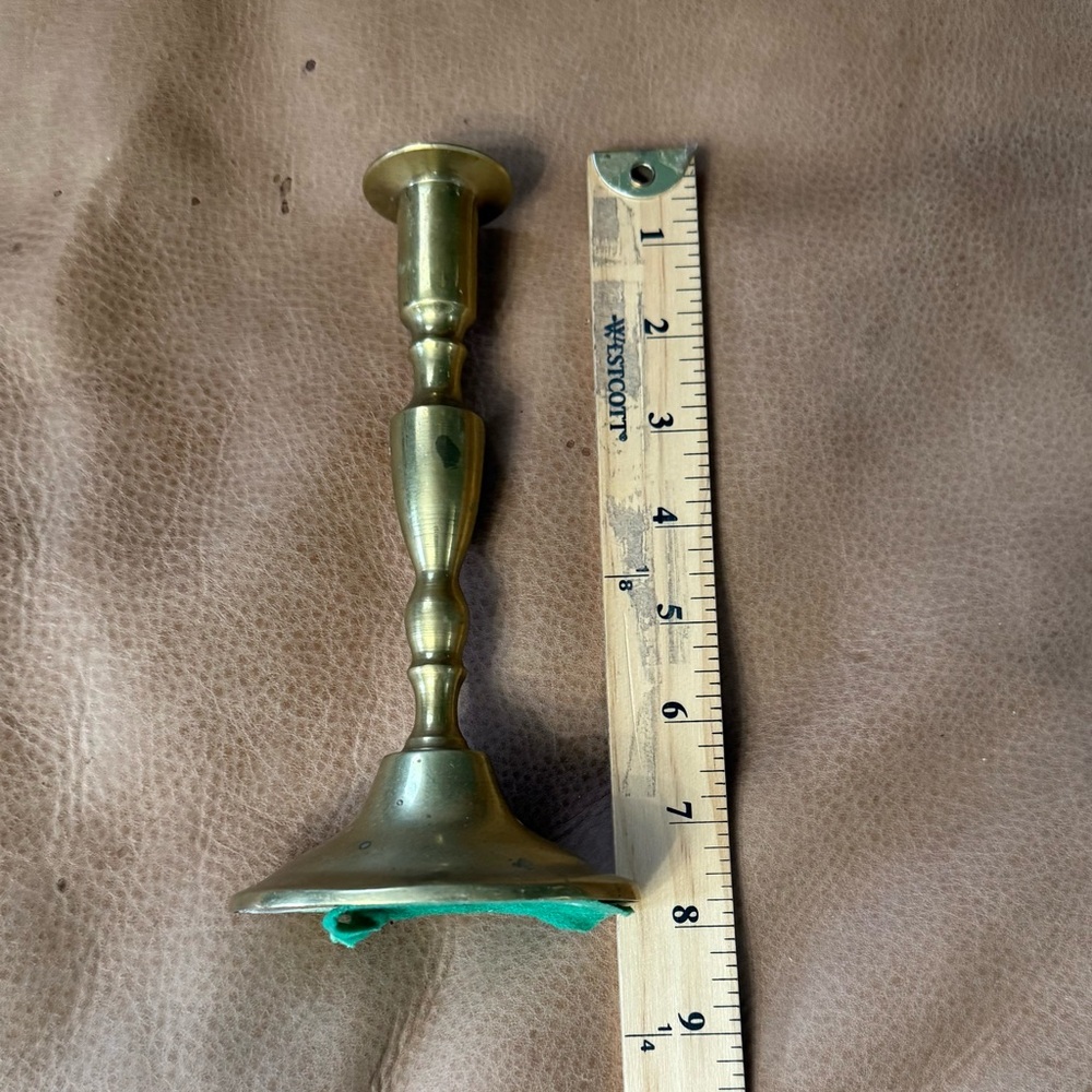 Vintage Brass Candlestick Holder 8” Made In Korea - Picture 5 of 6